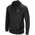 thumbnail image 2 of Men's Colosseum Black Oregon Ducks Blackout 3.0 Tonal Raglan Full-Zip Hoodie, 2 of 3