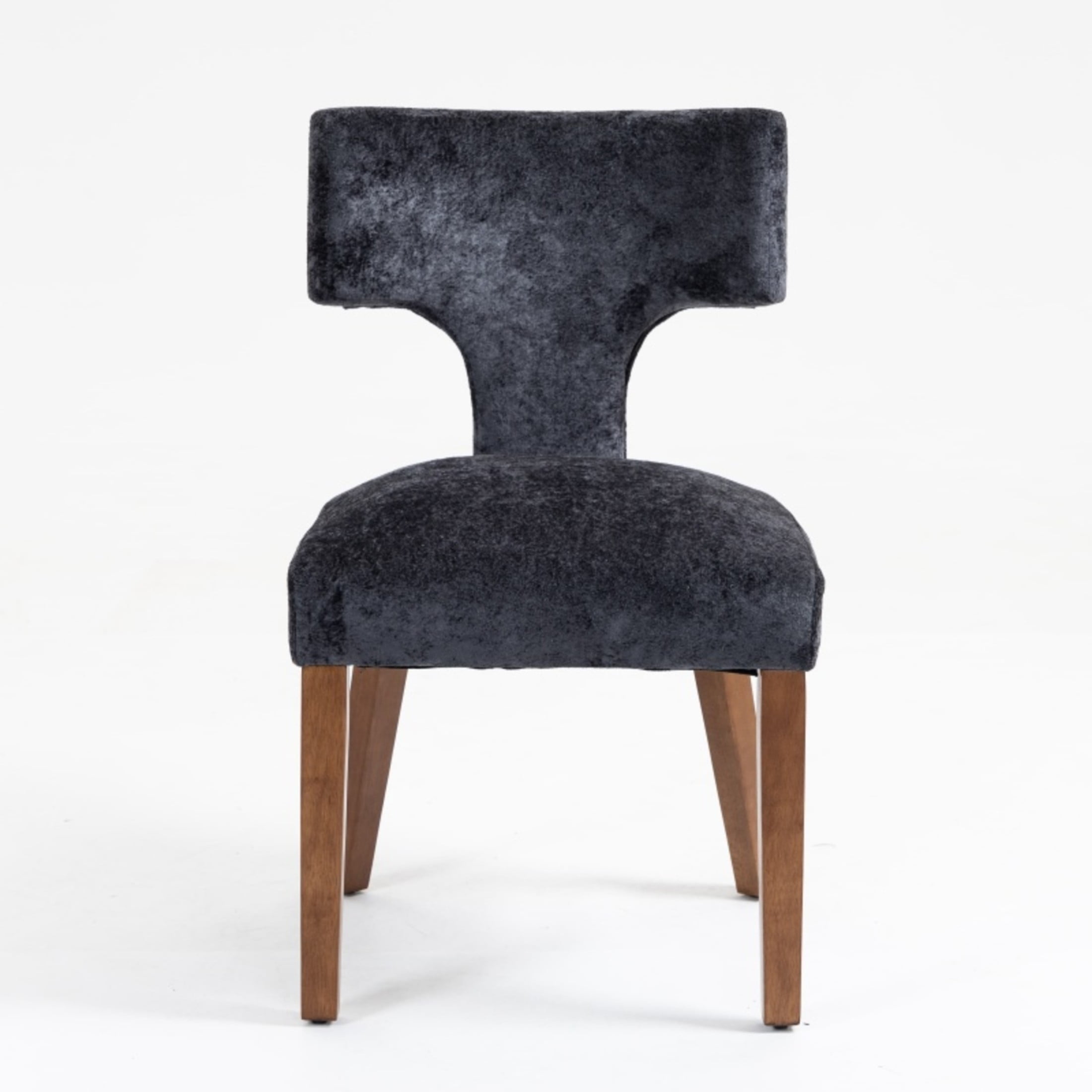 Noble House Mid-Century Fabric Upholstered Dining Chairs, Solid Wood Frame, Set of 2, Gray