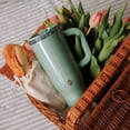thumbnail image 6 of TAL 32oz Stainless Steel Skye Tumbler with Flip-Up Straw, Sage Shimmer, 6 of 9