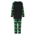 thumbnail image 3 of Elippeo Family Matching Christmas Pajamas, Baby Romper/Dog Clothes/Letter Print Long Sleeve Tops and Plaid Pants Sleepwear Set, 3 of 5