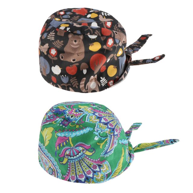 Gorro quirúrgico para mujer, 2 prueba de polvo, para quimio Hugo Gorro médico ajustable unisex
