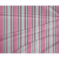 thumbnail image 3 of oneOone Tissu Polyester Lycra Multicolore Rayé Décor Tissu Imprimé BTY 56 Pouces de Large, 3 of 3