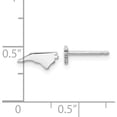 thumbnail image 2 of 14K White Gold 14Kw North Carolina State Earrings (4.79 X 10.69) Made In United States xne50w-nc, 2 of 5