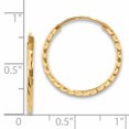 thumbnail image 2 of 14k Yellow Gold Square Tube Endless Hoop Earrings Round, 2 of 6