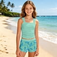 thumbnail image 2 of Teen Swimsuit Girl Girls Swimsuit With Shorts Two Piece Bathing Suit Girls Girls Swimsuit Size 10-11 Years, 2 of 4
