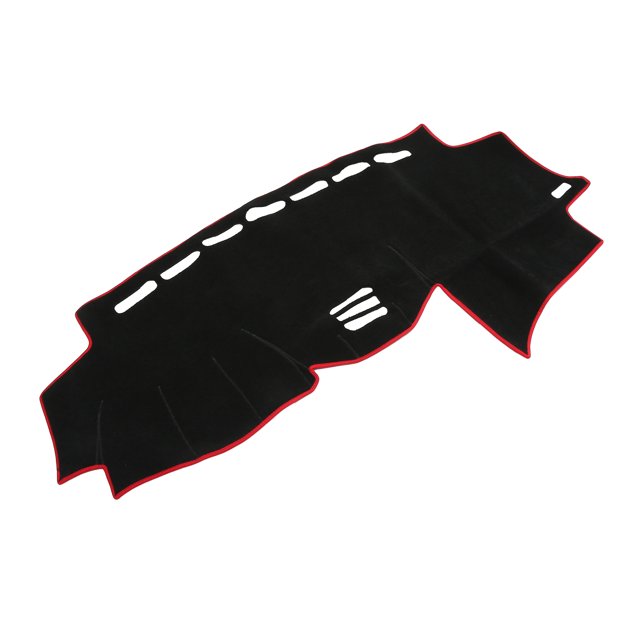 Cubierta de tablero de Unique Bargains compatible con Toyota, alfombrilla de tapete de tablero frontal de poliéster negro y rojo antideslizante