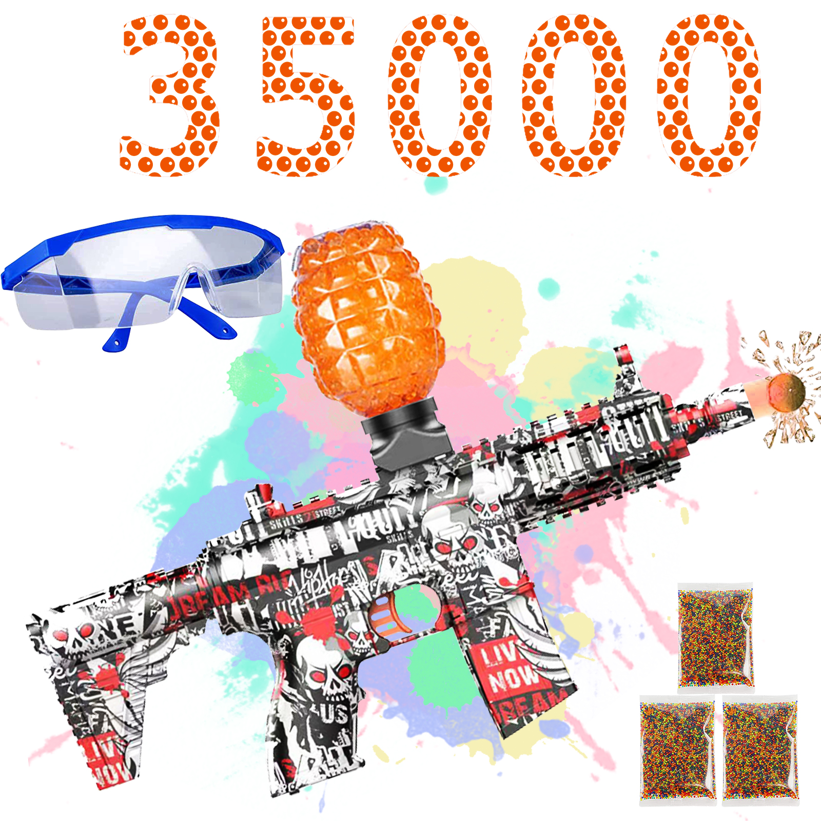 Gel Ball Blaster Refill Ammo 7.5mm Water Bead Gel Balls, Suitable for