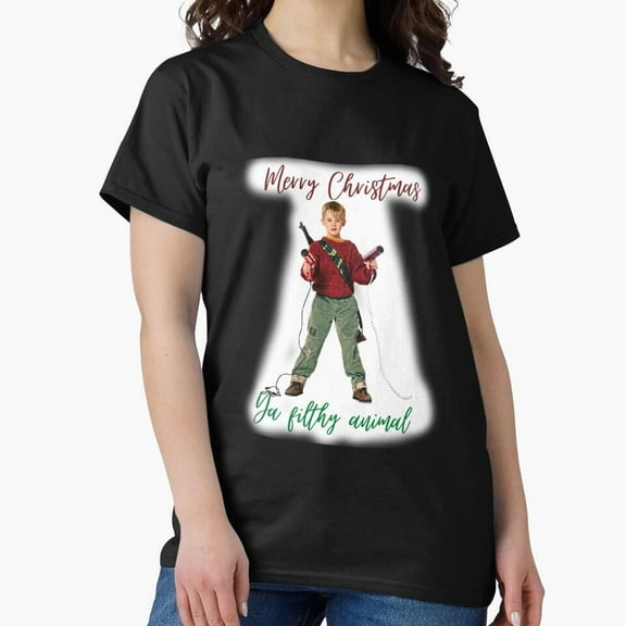 Merry Christmas Ya Filty Animal, Funny Home Alone Holiday Movie G30565 Unisex T-Shirt, Up to Size 5XL