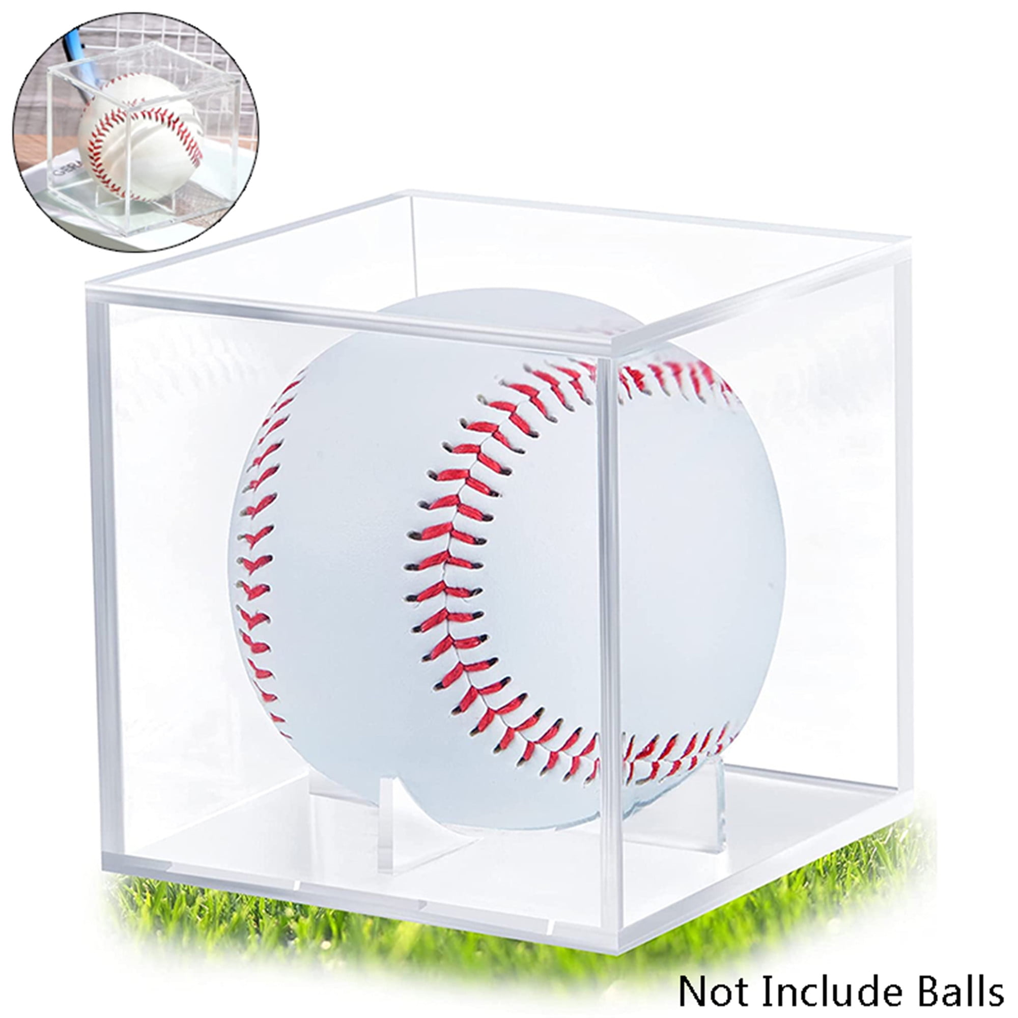 1 Baseball/Billiard Ball Holder Display Case Stand UV Protection Acrylic Cover 