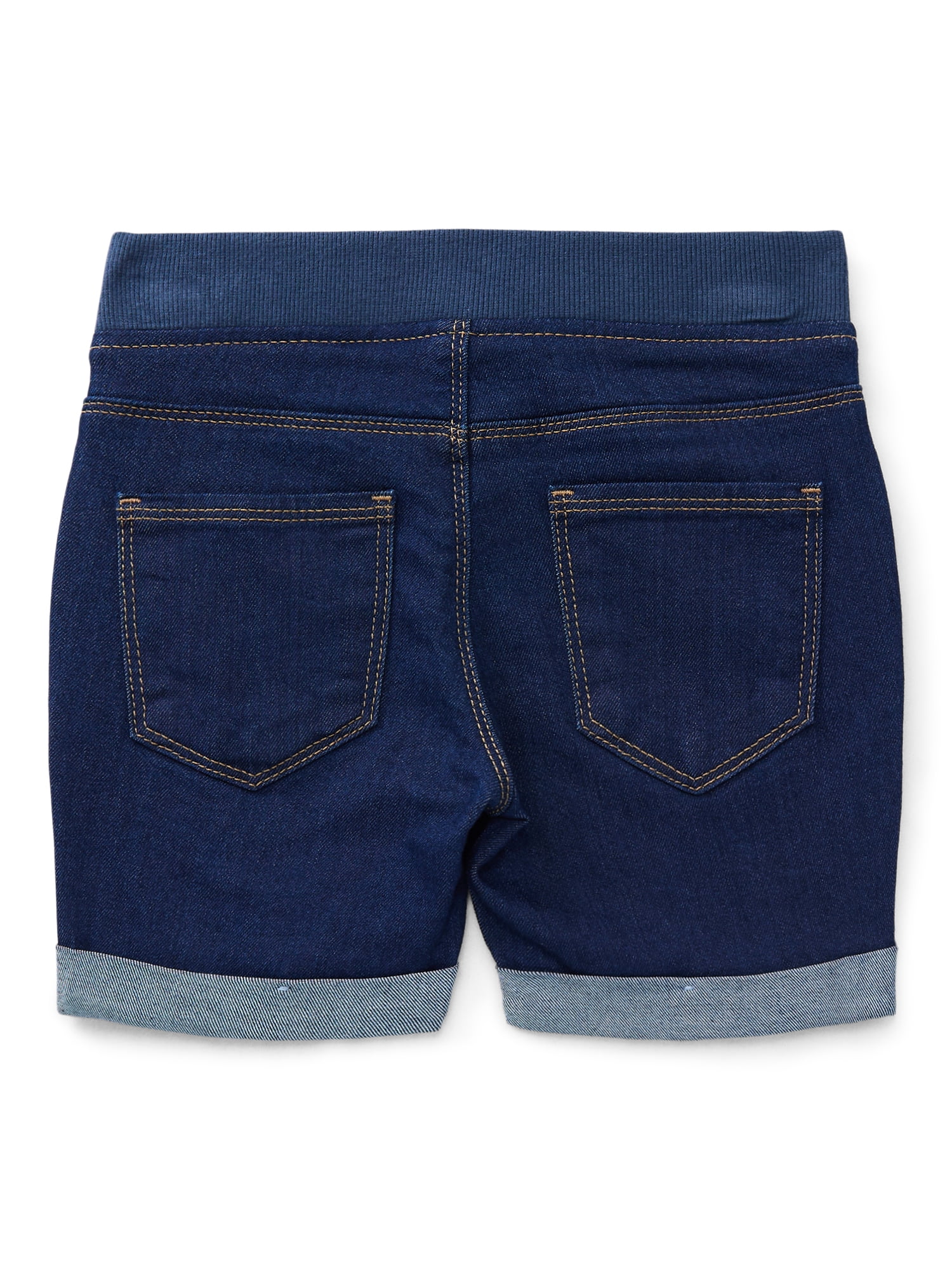 Wonder Nation Girls Knit Waistband Denim Shorts, Sizes 4-18 & Plus