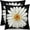 Black White Daisy, variant on Sunflower Pillow Covers 18x18 Set of 2 Yellow Floral Butterfly Spring Summer Buffalo Plaid Outdoor Decorative Throw Pillows Farmhouse Pillowcases Linen Cushion Case Decor for Home Sofa Couch Bed