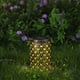thumbnail image 5 of Hogar y cocina, Faroles solares para exteriores, impermeables, colgantes, de metal, decorativos, LED, para patio, mesa, jardín, decoración, mariposas, efecto de luz, de hierro., 5 of 6