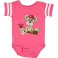 thumbnail image 3 of Inktastic Baseball Teddy Bear Boys Baby Bodysuit, 3 of 5
