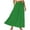 Green, variant on Womens Midi Skirt Fashion Solid Color Casual Breathable Knee Length Lightweight Everyday Black L