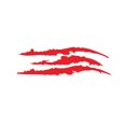 thumbnail image 4 of Pegatinas de coche Reflectante Monster Claw Scratch Marks Faro Parachoques Pegatina Calcomanía impermeable (negro, blanco, rojo, degradado de siete colores), 4 of 5