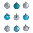 thumbnail image 4 of Nearly Natural Holiday Shatterproof, 101 Count Christmas Tree Ornament Set, 60mm with Re-Useable Tube-Color:Blue, 4 of 4