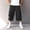 Black, variant on BVnarty Men's 3/4 Capri Cargo Pants Elastic Waist Drawstring Below Knee Baggy Wide Leg Casual Summer Lightweight Pants with Pockets Dark Blue XXL
