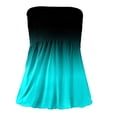 thumbnail image 4 of Homenesgenics Tank Tops for Women Plus Size Fashion Women's Summer Casual Gradient Printed Pleated Strapless Bra Tank Tops Blue S, 4 of 5