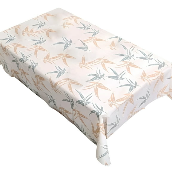 XIBUFE Rectangle Waterproof Vinyl Table Cloth,Flannel Backed Tablecloth,Wipeable Plastic Table Cover,Oil Proof Heavy Duty Wipeable Table Covers for Dining/Camping/Picnic/Outdoor