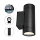 thumbnail image 2 of Lampara Arbotante Led 12w Para Pared Exterior Color Negro Luz Cálida 2700k Malubero Negro, 2 of 5