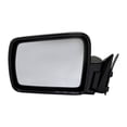 thumbnail image 2 of KarParts360 For Jeep Cherokee 1990 1991 1992 1993 Door Mirror | Black Housing | Plastic Material | Manual Adjustment | Screws Attachment | Non-powered Mirror | Paintable | For 55000289, 55034131, 2 of 5