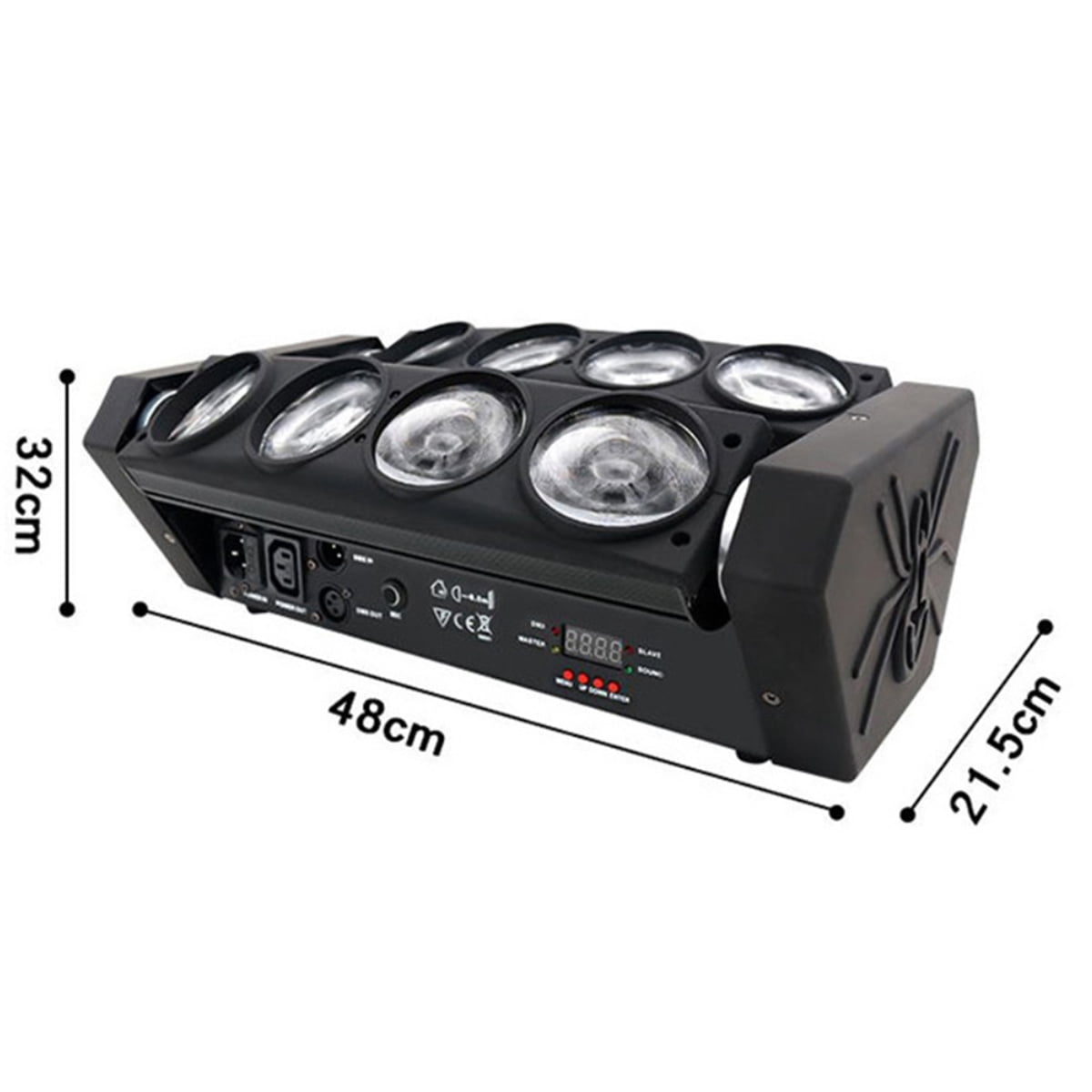 2Pcs LED 8x10W RGBW Moving Head Light, LED Spider Beam Stage Lighting, DMX 512 Spider Light for DJ Nightclub Party