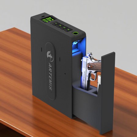 Artemis Fingerprint Gun Safe, 394 Finger Capacity, Durable Polycarbonate Case