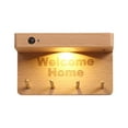 thumbnail image 2 of Xihbxyly Ofertas por menos de 10 dolares Disfrute de una carga humana y USB, pared magnética en madera maciza, gancho para colgar en la pared, estante para llaves, lámpara en almacenamiento, 2 of 3