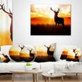 thumbnail image 3 of Designart Deer on Meadow During Sunrise - Animal Throw Pillow - 16x16, 3 of 4