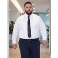 thumbnail image 4 of DARING DIVA Men's Big Tall Dress Shirts Long Sleeve Button Down Office Shirt XL White, 4 of 7