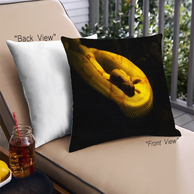 Ahgly Company Animals Snake Coussin d'Extérieur 18 Pouces par 18 Pouces