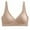 Beige, variant on Womens Wireless Triangle Bralette Plunge Seamless Bras No Underwire Sexy Comfortable Everyday Bra