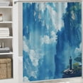 thumbnail image 6 of AWERP Soft Tonal Poster for Bathroom Decoration Waterproof Shower Curtain Multiple Sizes White, 6 of 7