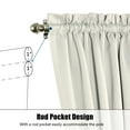 thumbnail image 4 of 2 Panel French Door Curtains With Rod Pocket Tieback Indoor Sun Blocking Grommet Curtains Thermal Blackout Curtain for Window Kitchen Patio Doors 25 x 72 Inch, 4 of 7