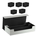 thumbnail image 3 of Caja de cubierta de cuero perfke para 5 con cierre tarjetero coleccionable blanco, 3 of 8