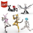 thumbnail image 2 of MOC Mecha Robot Mobile Suit, Bunny Girls Tigress Catwoman, modelo de bloques de construcción, figuras de Anime, articulaciones móviles, juguetes de ladrillos, regalos, 2 of 3