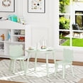 thumbnail image 2 of UTEX Kids Wood Table and Chair Set, Kids Play Table with 2 Chairs,3 Pieces Round Play Tablet for Toddlers, Girls, Boys,Meadow Green, 2 of 7