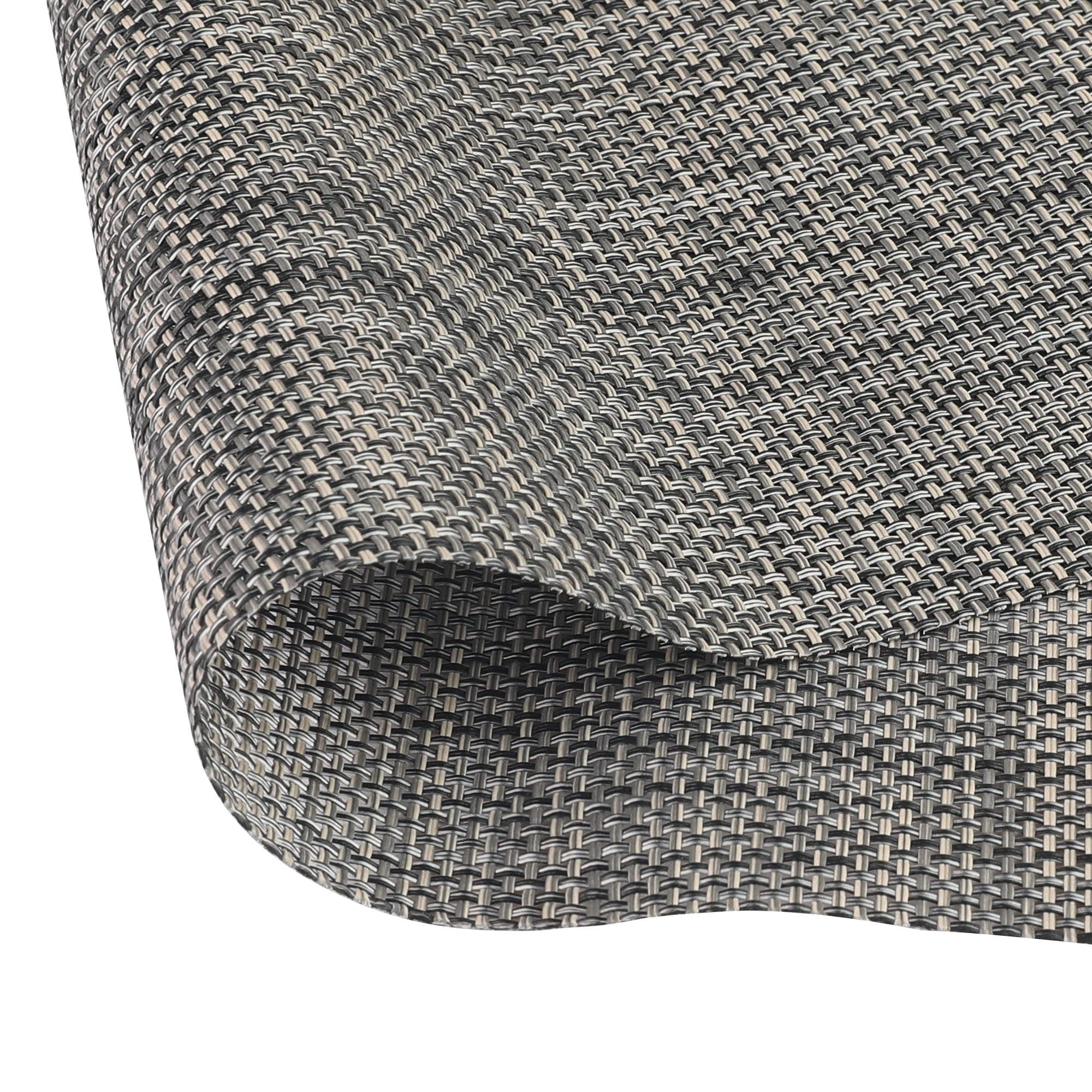Unique Bargains Durable Placemats for Dining Table, Resistant Kitchen Place Mats Set of 6 Black Grey 18" x 12"