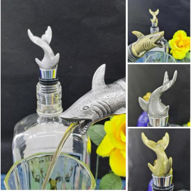 Zhaomeidaxi Metal Shark Shape Wine Aerator Pourer Deluxe Decanter