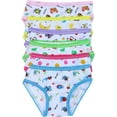 thumbnail image 3 of ToBeInStyle Girls Pack of 6 Colorful Comfortable Classic Cotton Bikini Panties - Cute Garden Life - XL, 3 of 6