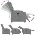 thumbnail image 4 of vidaXL Massage Recliner Chair Light grey Polyester, metal, plywood Single, 4 of 5