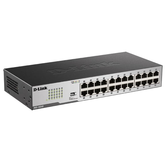 Conmutador Ethernet D-Link DGS-1024D de 24 puertos Gigabit no administrado