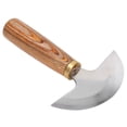 thumbnail image 2 of Cuchillo para cortar cuero, pulido fino, fácil Control, cuchillo semicircular para bordes de cuero, cortador de cuero con mango de madera, 2 of 5