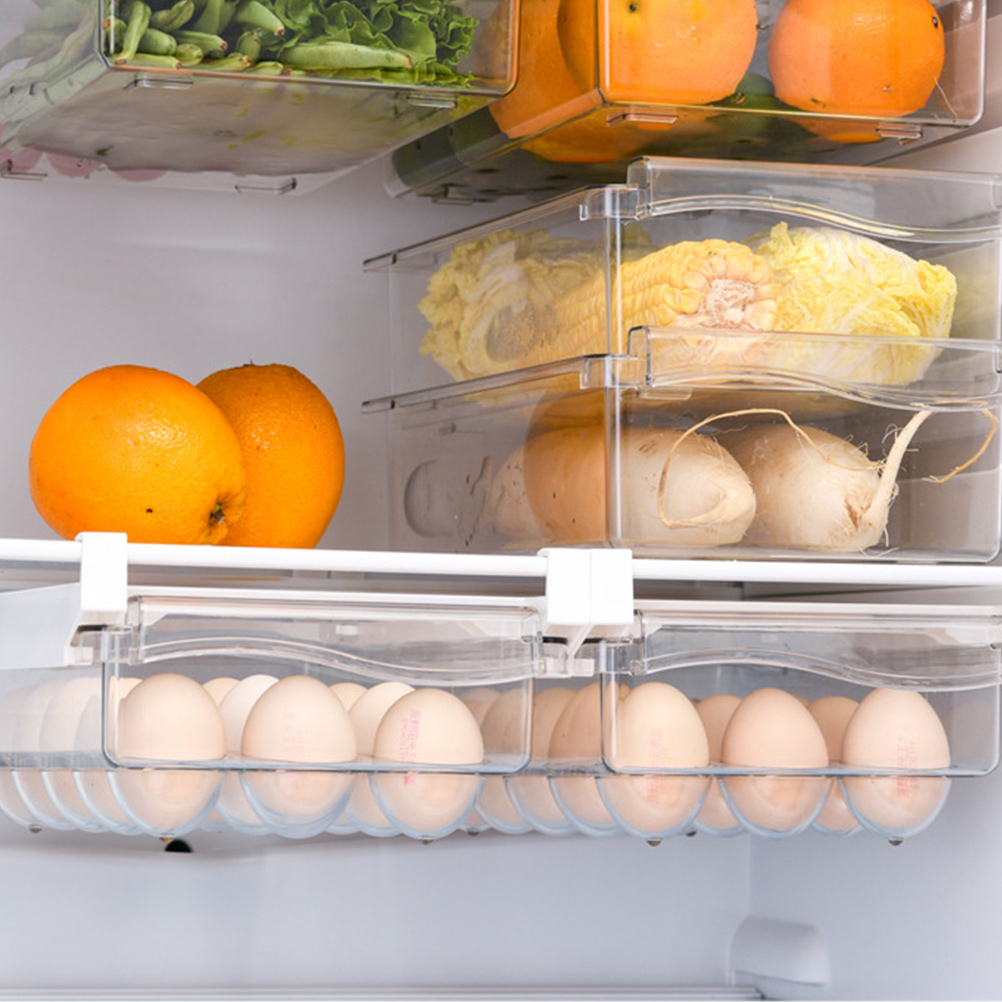 KHBUAB Egg Container for Refrigerator Durable Plastic Storage Box Assorted Color Egg Holder