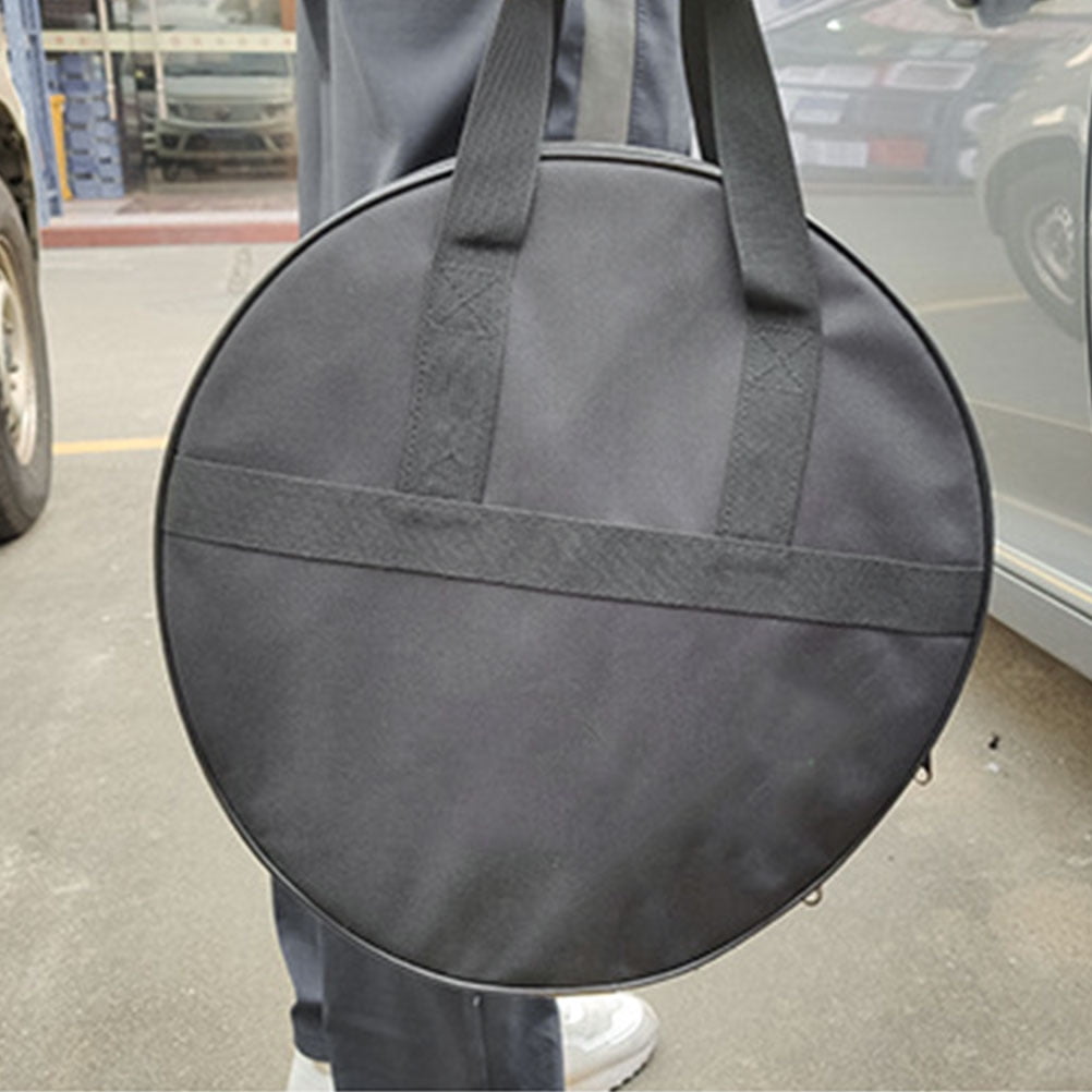 BESTONZON Round Black Tool Organizer Bag with Large Capacity for Automotive Maintenance