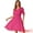 Hot Pink, variant on Metallic Stars A-line Chiffon Dress XS Black