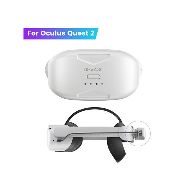 Battery Pack for Oculus Quest 2, 6000mAh Extend Playtime Fast Charging VR Power Bank, Lightweight and Portable VR Extended Power Battery for Quest Pro / Pico 4 / Meta Quest 2 VR Elite Strap