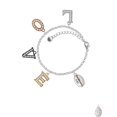 thumbnail image 2 of Delight Jewelry Bible Verse Philippians 4:13 Multi-Colored Crystal Love Charm Bracelet, 2 of 5
