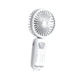 thumbnail image 4 of Ventilador portátil de mano, ventilador de escritorio, plegable, recargable, pequeño ventilador personal de refrigeración Blanco, 4 of 9