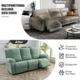 thumbnail image 4 of Recliner Sofa Covers Sectional Couch Cover for Reclining Couch 3 Seat, 5-Pieces 3 Cushion Sofa Stretch Recliner Sofa Slipcover, Soft Jacquard Furniture Dog Couch Cover Protector, 4 of 12